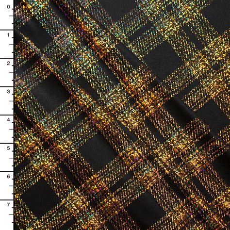 metallic gold and black plaid fabric|Black Gold Plaid Fabric .